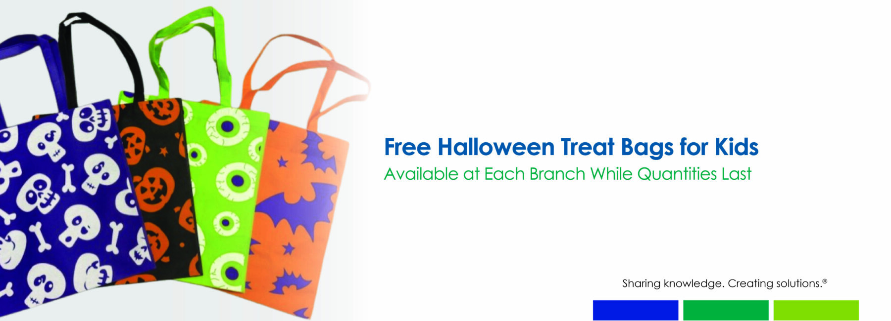 four bags with various Halloween designs